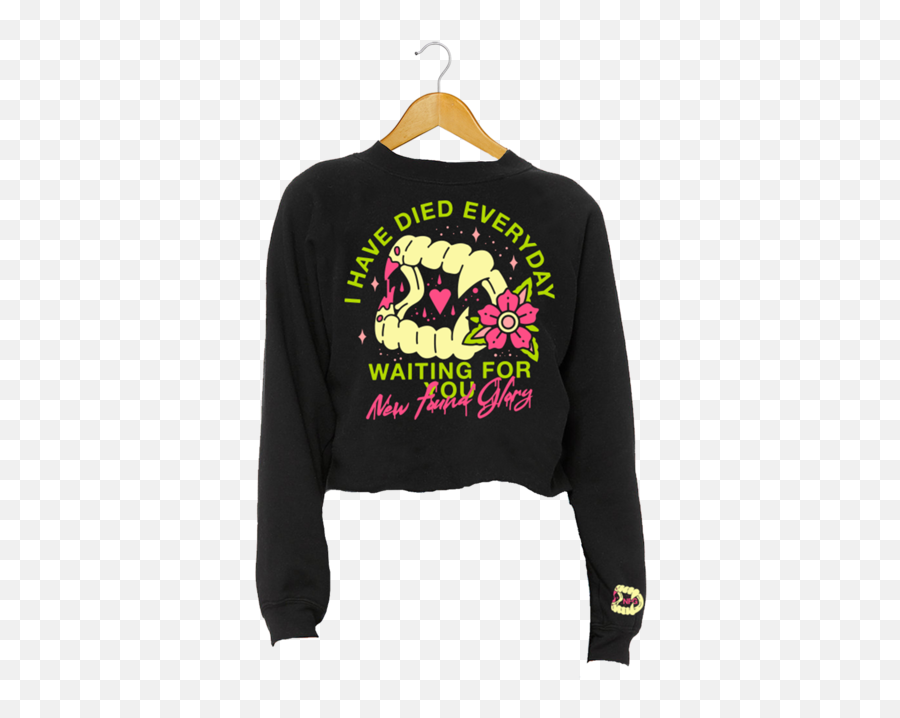 Vampire Fangs Crop Sweatshirt - Puma Png,Vampire Fangs Png