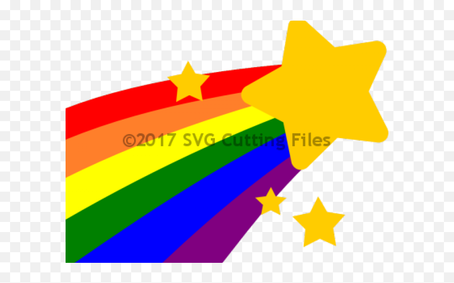 Download Falling Stars Clipart Rainbow - Rainbow With A Shooting Star Png,Shooting Star Transparent