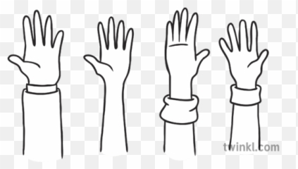 Hands Up Open Pster Din A2 Ruido Cero Comportamiento - Cartoon Black And White png