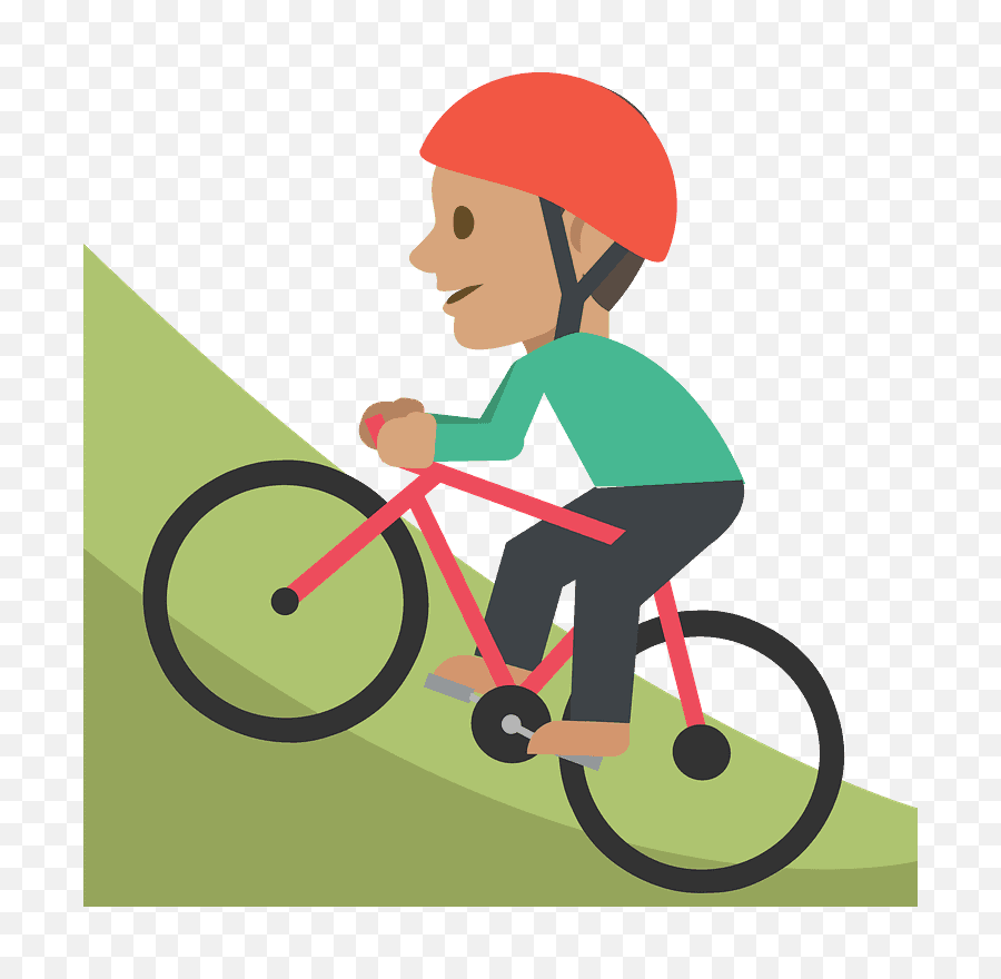 Download Person Mountain Biking Emoji Clipart - Bike Emoji Persona En Bicicleta De Montaña Dibujo Png,Mountain Bike Png