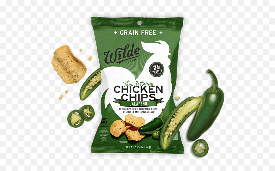Download Jalapeno Chicken Chips - Wilde Brands Llc Png Image Wilde Chicken Chips,Jalapeno Png