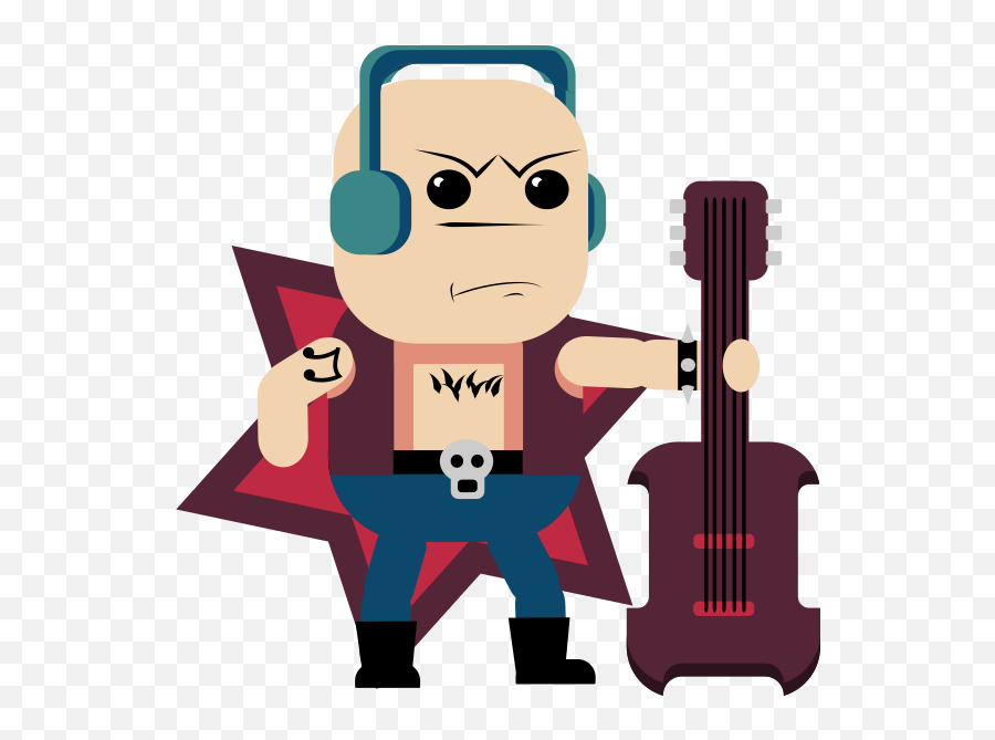 Awesome Guitar - Fictional Character Png,Cartoon Waves Png