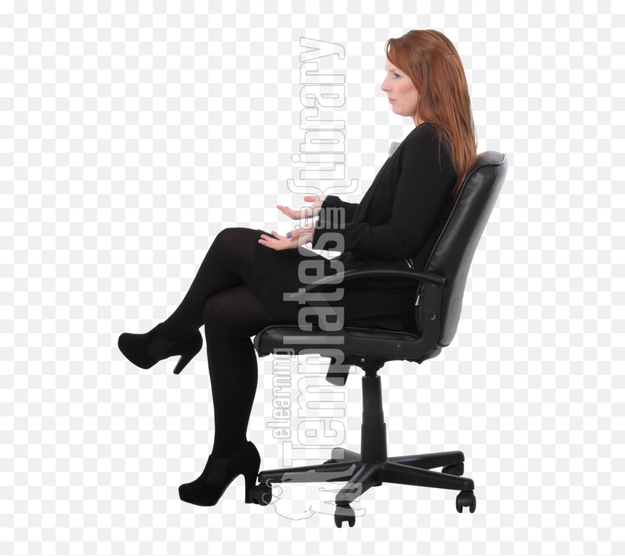 Talking Gesturing Communication - Sitting Png,Person Sitting In Chair Png