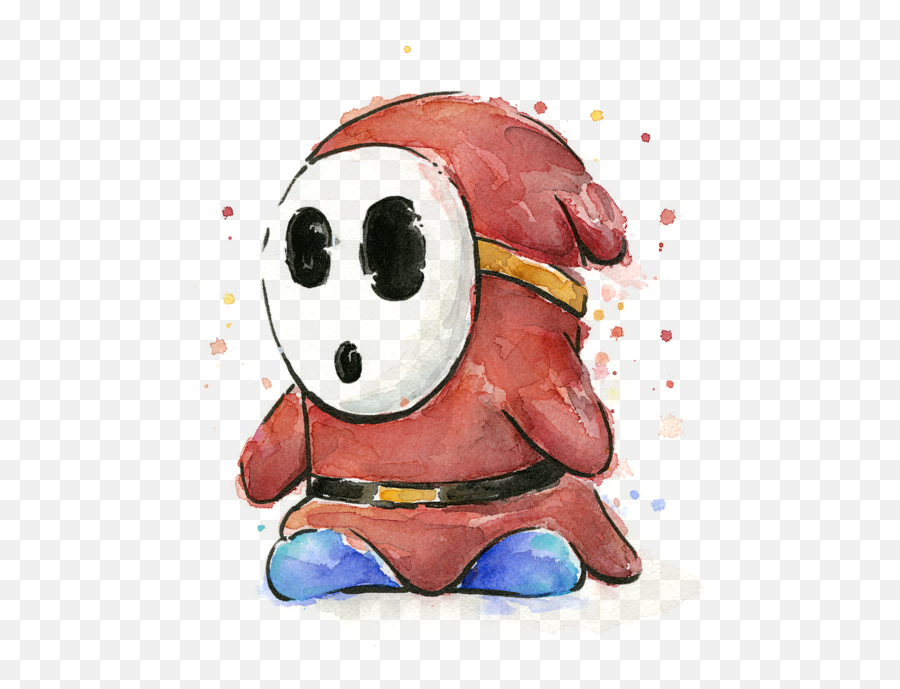 Shy Guy Watercolor Spiral Notebook For - Shy Guy Watercolor Png,Shy Guy Png