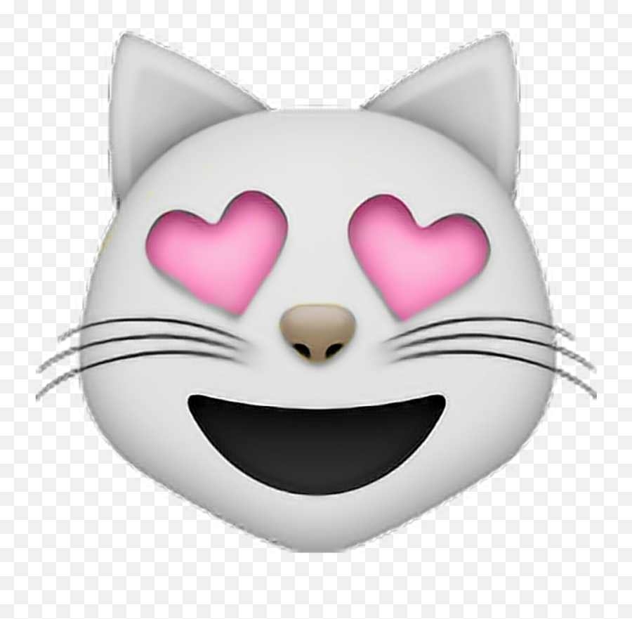 Png Hearts Emoji Tumblr Edit Overlay Cat Svg - Emoji Katze,Cat Emoji Png