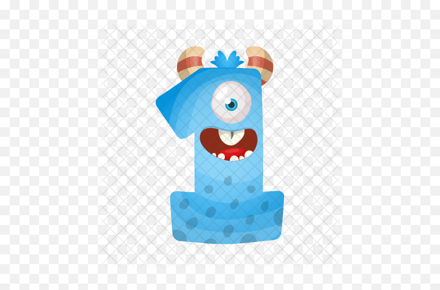 Number One Monster Icon - Numbers One For Children Png,Number One Png