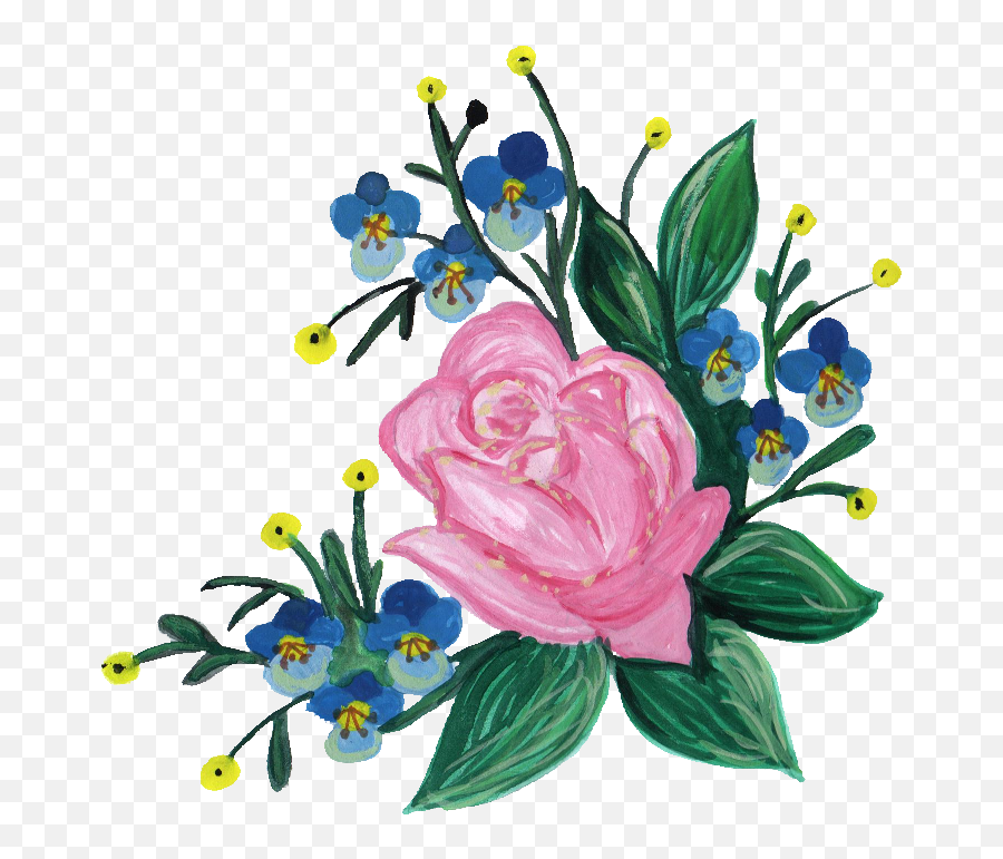 Painted Flower Transparent Png - Painted Flowers Transparent,Painted Flowers Png