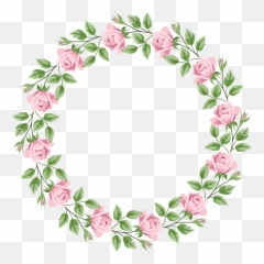 Pink Rose Border Frame Transparent Png