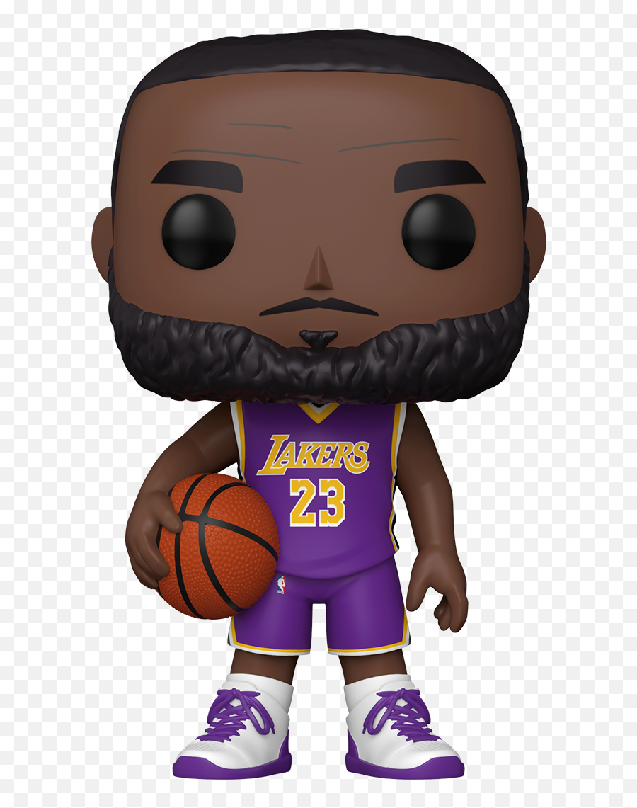 Funko Pop Nba La Lakers - Lebron James 10 Purple Jersey Oversized 98 Lebron James Funko Pop 10 Inch Png,Lebron James Dunk Png