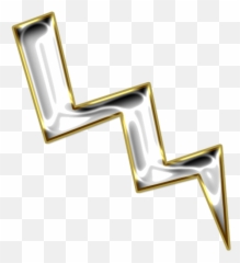 Lightning Bolt Clipart - Gold Png