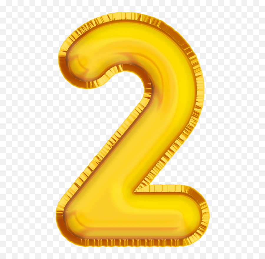 Golden Balloon Number 2 - Photos By Canva Number 2 Golden Balloon Hd Png,Gold Balloon Png