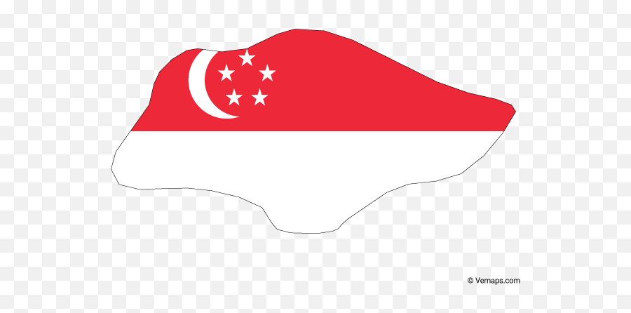 Flag Map Of Singapore In 2020 Vector - Singapore Flag Map Png,Argentina Flag Png
