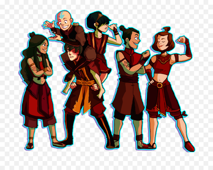 Transparent Boomerang Gaang - Avatar The Last Airbender Team Avatar Png,Aang Png