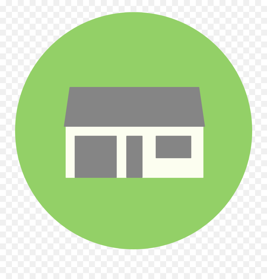 Flat Home Icon - House In Circle Png Icon,House Icon In Circle