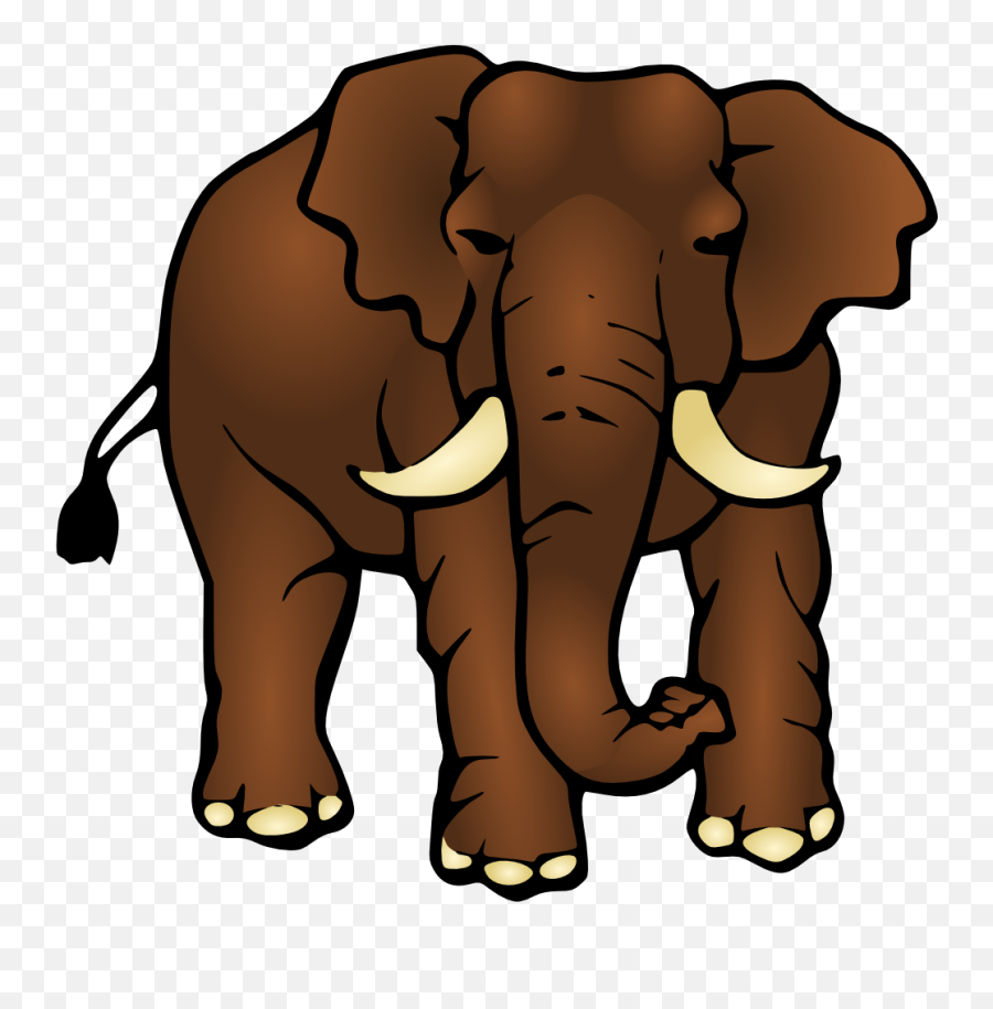 Asian Elephant Clipart Large - Elephant Black And White Drawing Png,Elephant Clipart Transparent Background