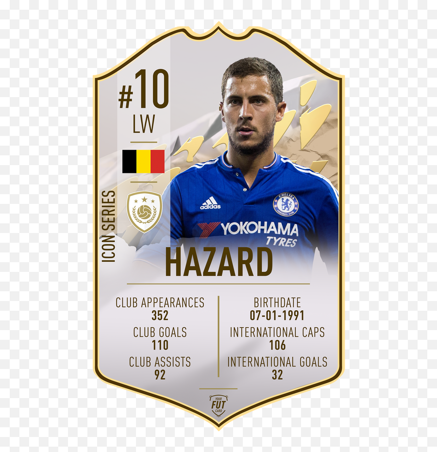 Icon Series - Eden Hazard Soccer Uniform Png,Season 1 Icon