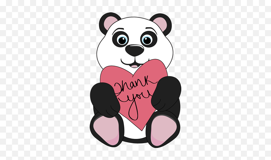 Download Pandas And Cute Image - Panda Thank You Png Image Thank You With A Heart,Cute Panda Png