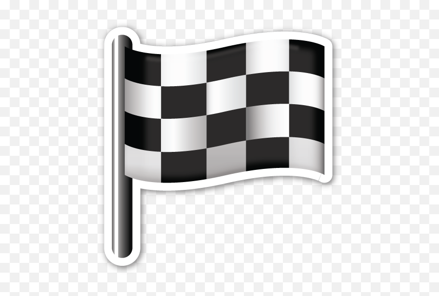 Sticker Is The Large 2 Inch Version - Checkered Flag Emoji Png,Checkered Flags Png