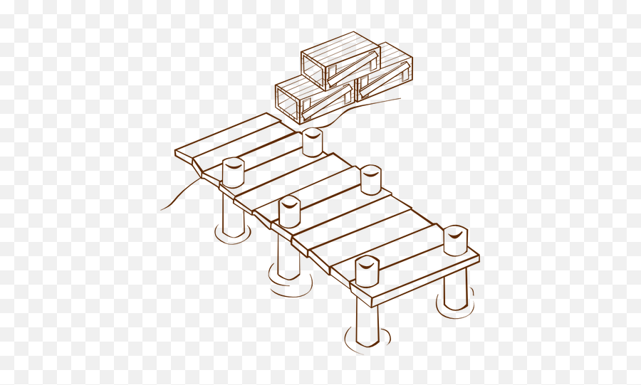 Boat Dock Rpg Map Symbol Vector Image Public Domain Vectors - Docks Drawing Png,Fantasy Map Icon