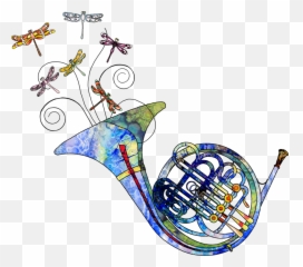 Colorful French Horn Clipart Png