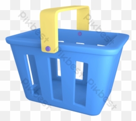 3d Icon Shopping Basket Illustration Object Png Images