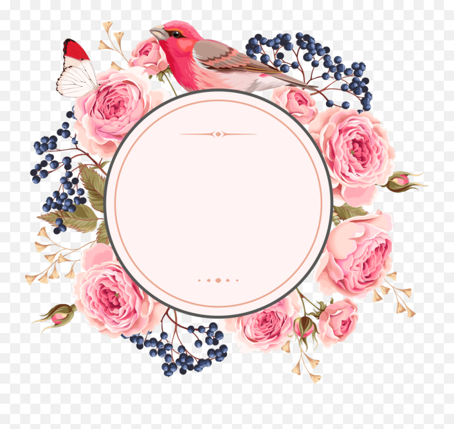 Download Flower Frame Art Wallpaper Backgrounds - Flower Circle Background Design Png,Circle Vector Png