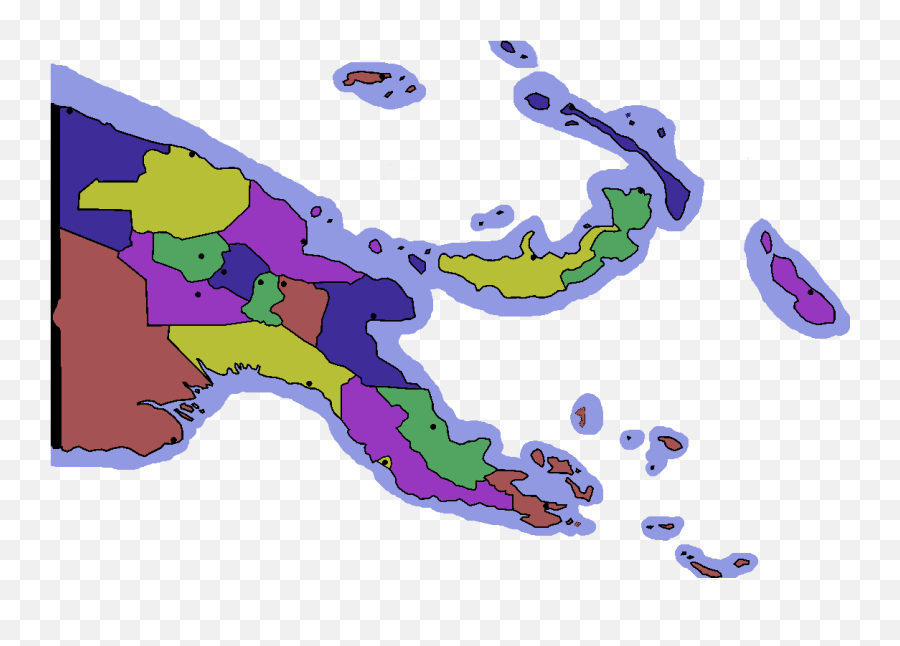 Filepapua New Guinea Provinces With Capitals Colourpng - Illustration,Capitals Logo Png