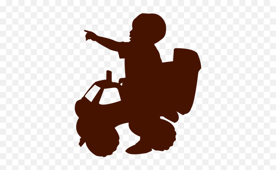 Child Playing Tricycle Silhouette - Transparent Png U0026 Svg Silhouette,Tricycle Png