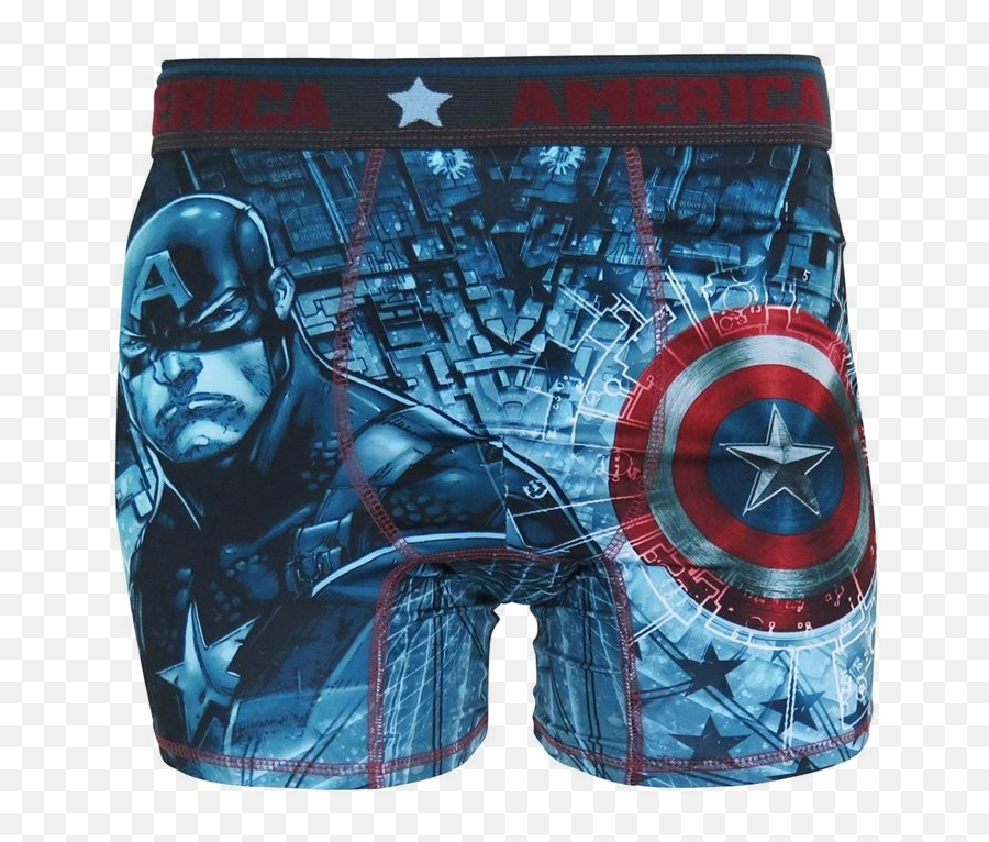 Captain America Boxers Png Image - Board Short,Boxers Png