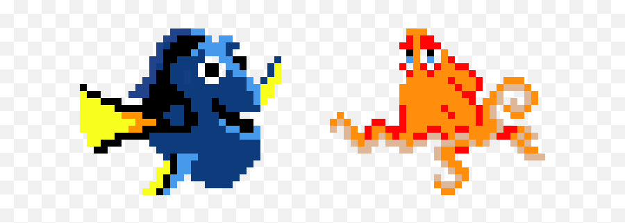 Dory And Hank Pixel Art Maker - Finding Nemo Pixel Art Png,Dory Png