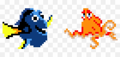 Dory And Hank Pixel Art Maker - Finding Nemo Pixel Art Png,Dory Png