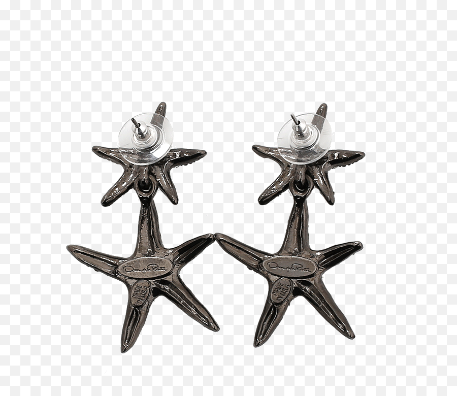 Pave Sea Star Drop Earrings Marissa Collections Png