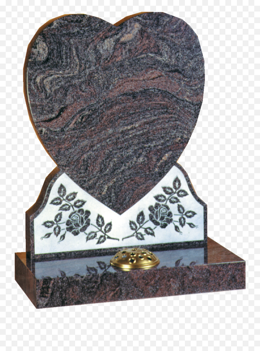 Granite Headstone - Beautiful Shaped Heart Png Heart Shape Headstone,Gravestone Png