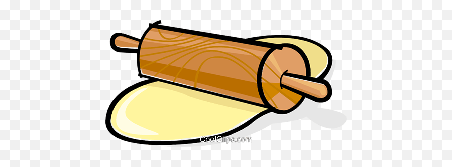 Rolling Pin With Dough Royalty Free Vector Clip Art - Dough Clipart Png,Rolling Pin Png