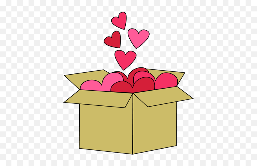 Box Of Valentine Hearts Clip Art - Box Of Valentine Hearts Image Valentines Day Box Clipart Png,Valentine Heart Png