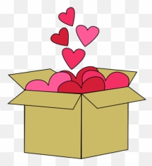 Box Of Valentine Hearts Clip Art - Image Of Clipart png