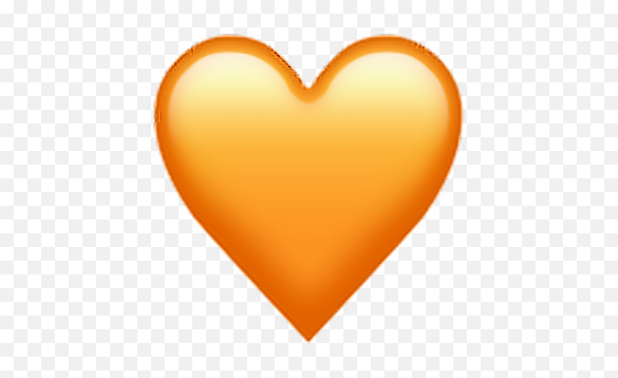Download Orange Heart Emoji Png Transparent - Uokplrs Heart,Transparent Emojis