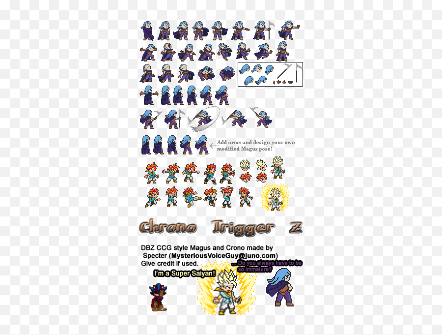 Custom Edited - Chrono Trigger Customs Crono U0026 Magus Custom Chrono Trigger Sprites Png,Chrono Trigger Logo