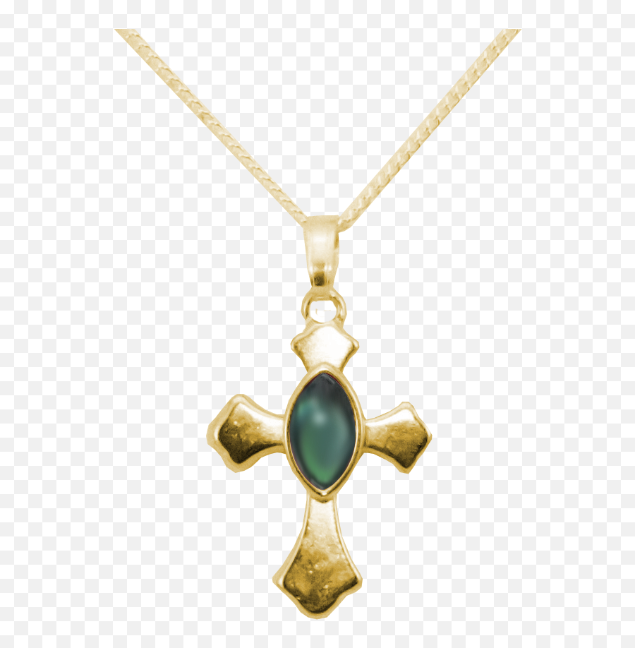Cross Pendant With Cabochon Jonz - Locket Png,Cross Necklace Png