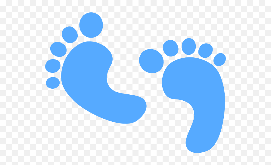 Baby Feet - Blue Clip Art At Clkercom Vector Clip Art Boy Baby Shower Png,Feet Png