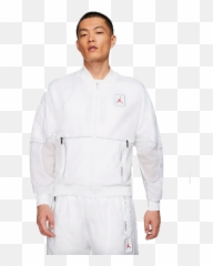 Air Jordan Mens 3m Logo Zip - Up Track Jacket u0027Whiteu0027 CU1666 100 Long Sleeve png