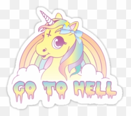 Unicorns Pastel Goth Transparent U0026 Png C 2542275 - Png Go To Hell Unicorn,Hell Png