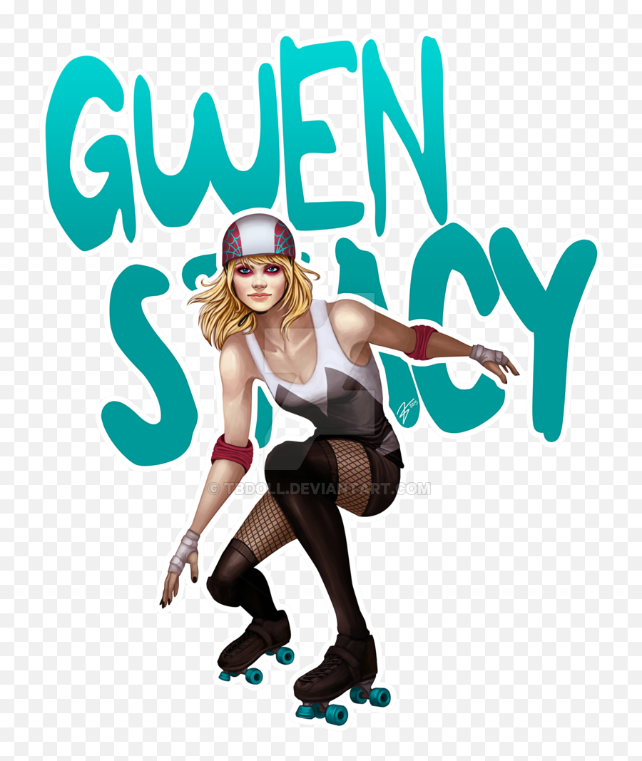 Derby Gwen By Terasart - Gwen Stacy And Peter Parker Fanart Peter Parker Und Gwen Stacy Fanart Png,Peter Parker Png