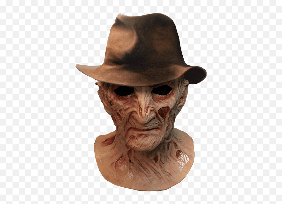 A Nightmare - Deluxe Freddy Krueger Mask With Fedora Hat Freddy Krueger Mask Trick Or Treat Studios Png,Fedora Hat Png