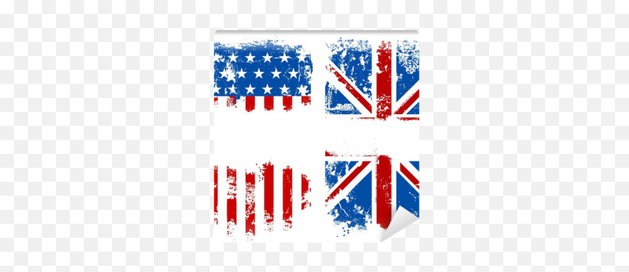 Grunge Banners Usa And Uk National Flags Wall Mural U2022 Pixers - We Live To Change Flag Png,Grunge Banner Png