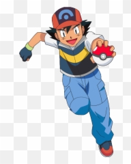 Ash Holding Poké Ball - Ash Ketchum Holding Pokeball Full Pokemon Diamond And Pearl Ash Png,Poke Ball Png