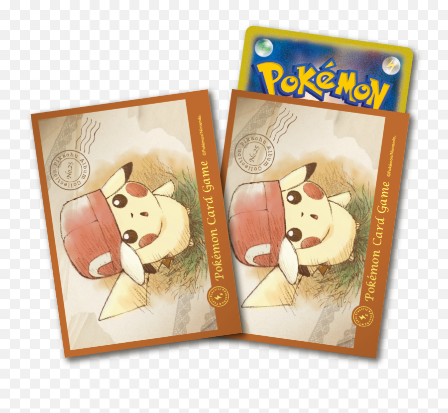 Pokemon Center Card Sleeves Japanese Pikachu Deck Shield - Pikachu Card Sleeves Png,Pokemon Hat Png