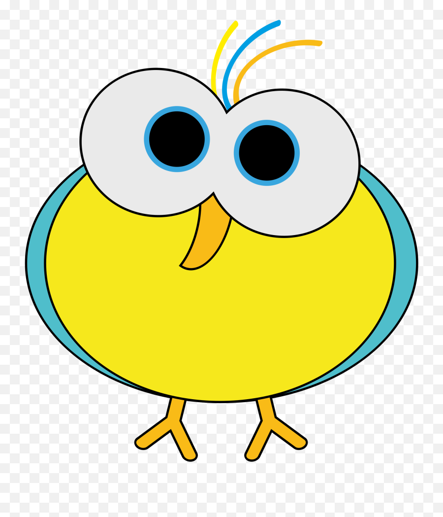 Birdie With Big Eyes Vector Clipart Image Free Stock - Cute Clipart Birdie Png,Big Eyes Png