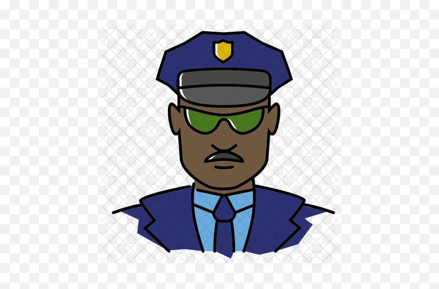 Policeman Icon Of Colored Outline Style - Avatar Policeman Icon Png,Police Officer Icon