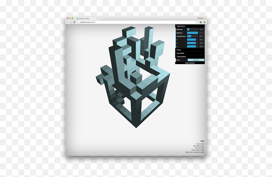 Voxelcss By Hunter John Larco - Experiments With Google Language Png,3d Chrome Icon
